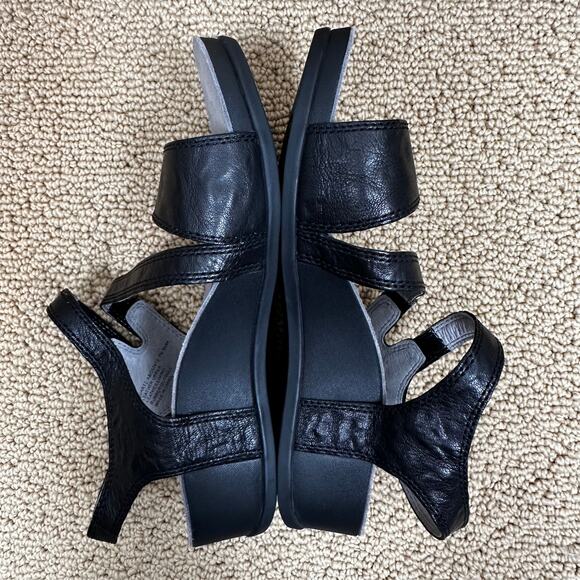 Abeo Sandals Quartz Metatarsal Low Heal Black Women's 7N Comfort Strappy Narrow - Picture 6 of 13